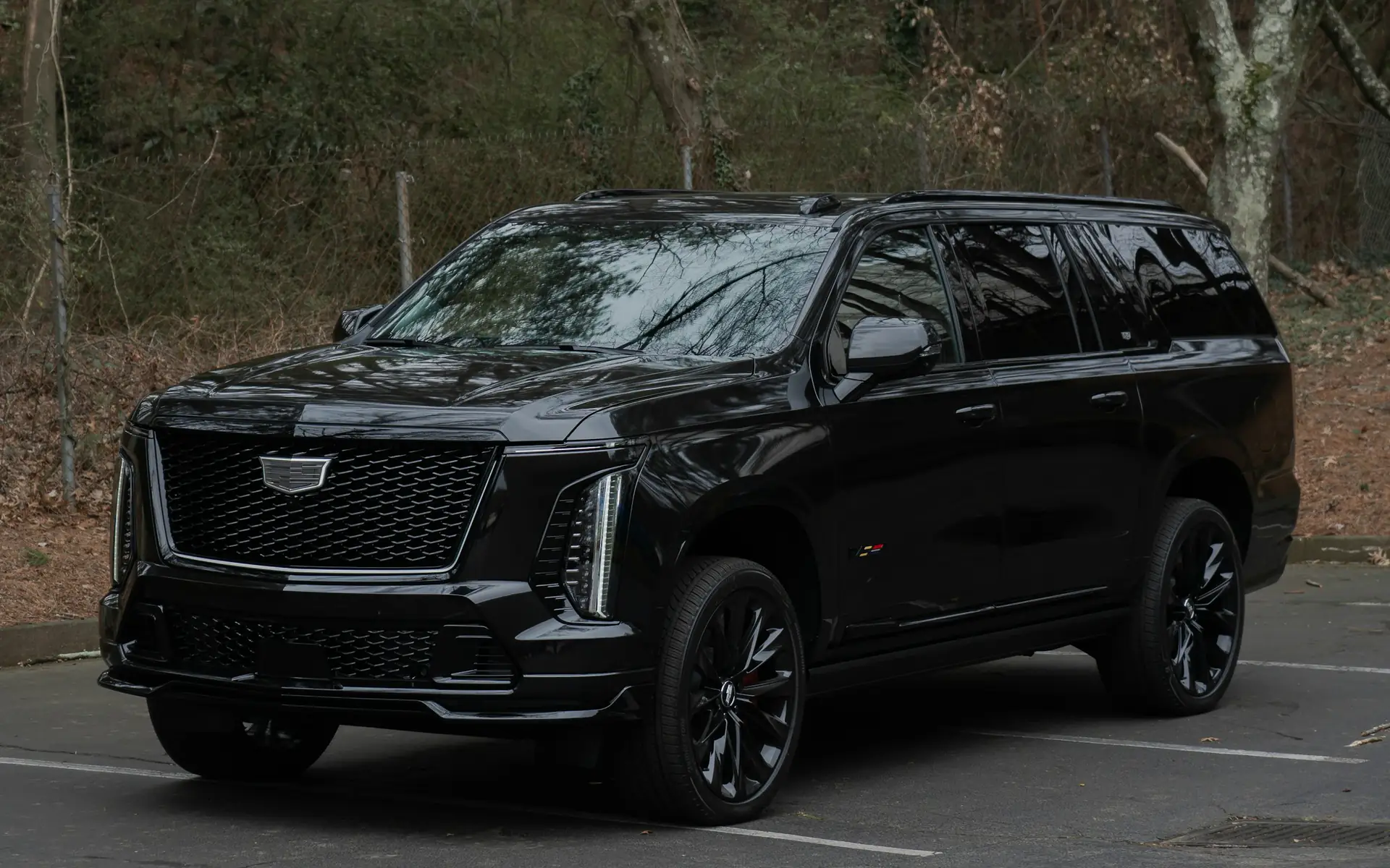 Black Cadillac Escalade ESV premium SUV limo