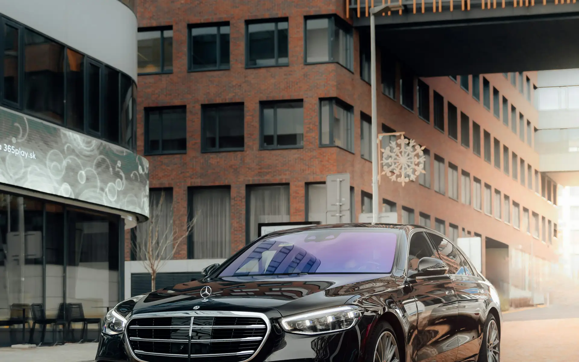 Black Mercedes-Benz S-Class executive sedan for corporate car service